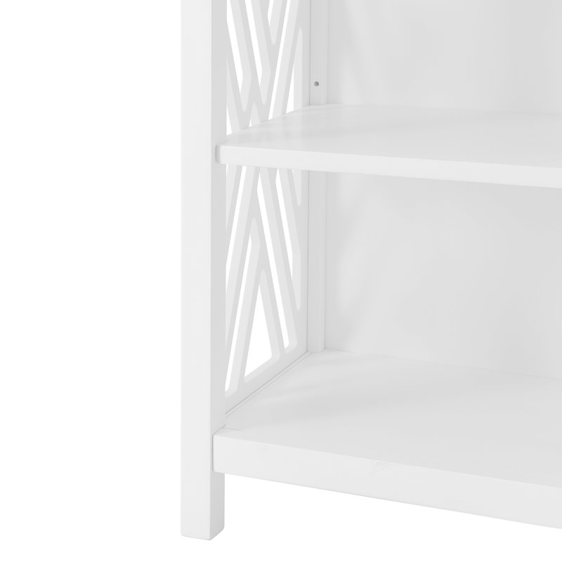 Lund Wooden Bath Set With 1 Over The Toilet Bathroom Shelf And1 Tall Bath Storage Shelf