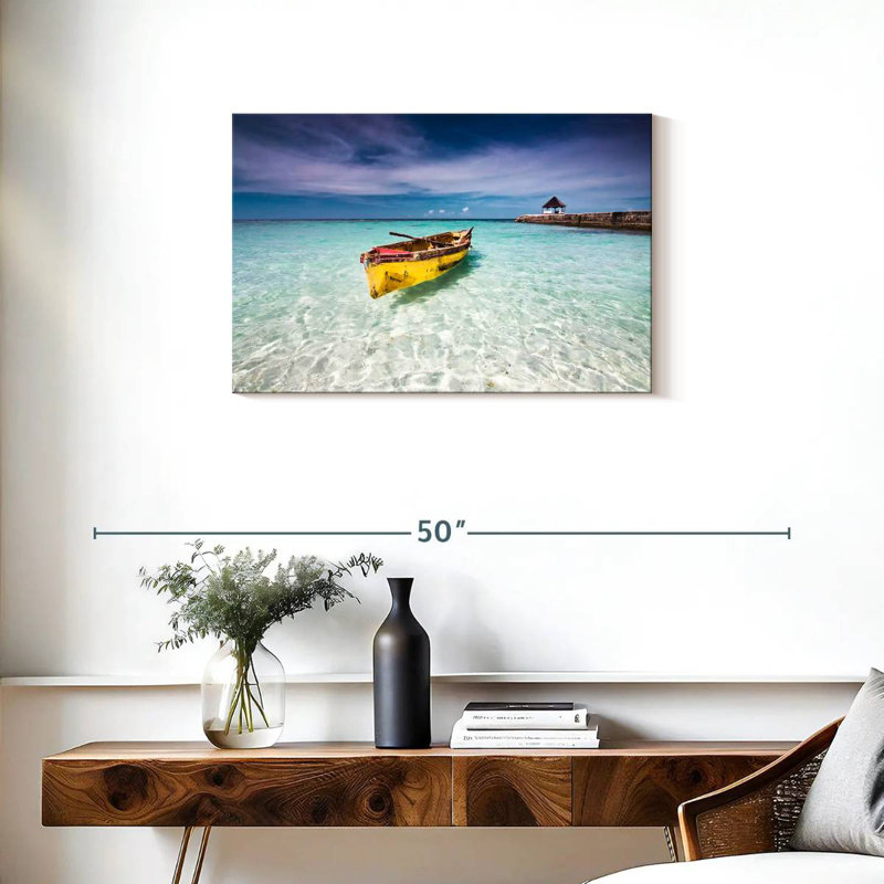 Mehar Old Fishing Canoe, 20" H x 30" W