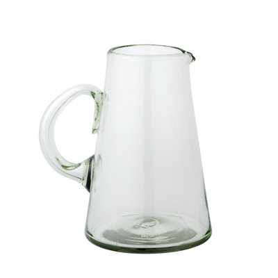 Clear Pitcher Handblown Mexican Glass