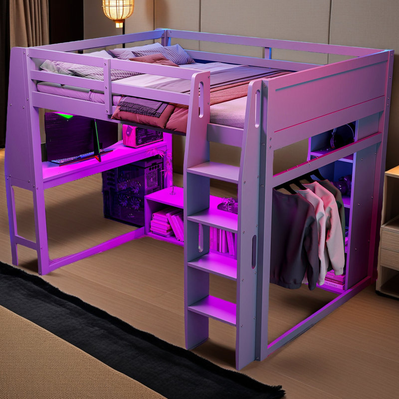 Lit mezzanine Wood, Lit double