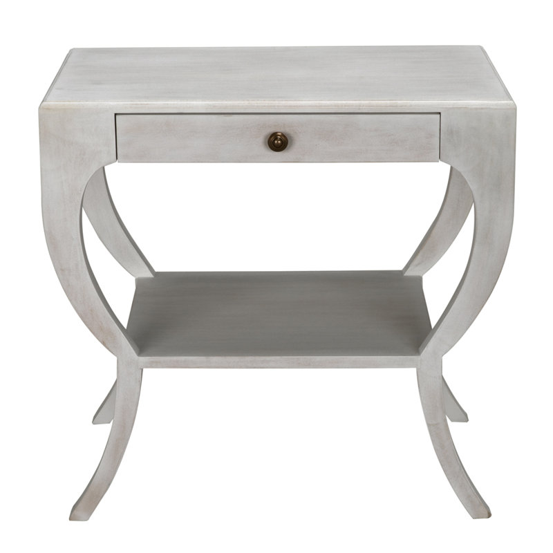 Maude Solid Wood End Table with Storage