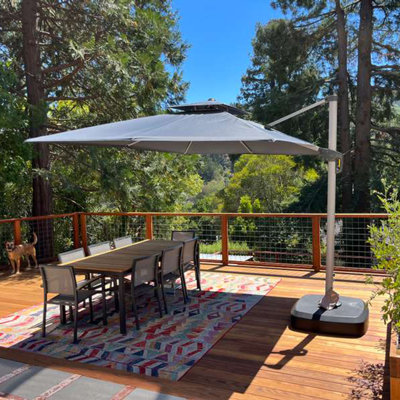 120'' Square Cantilever Umbrella with wheeled Base