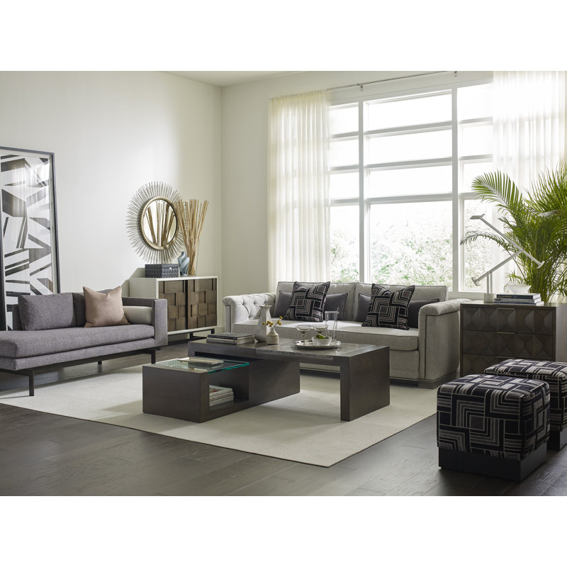 Mulligan By Michael Weiss Square Ottoman, Worthy Snow, Havana, Yes