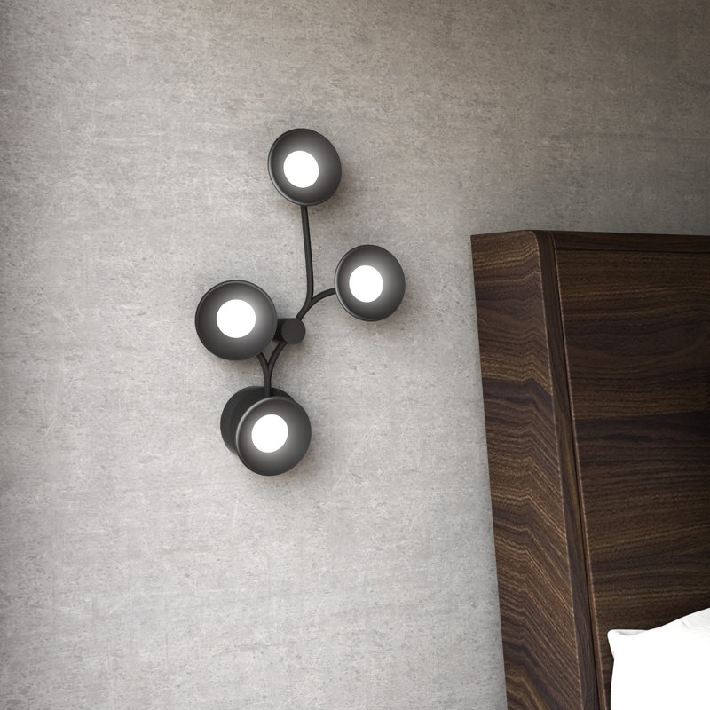 Rotaire Black Aluminum LED Dimmable Wallchiere