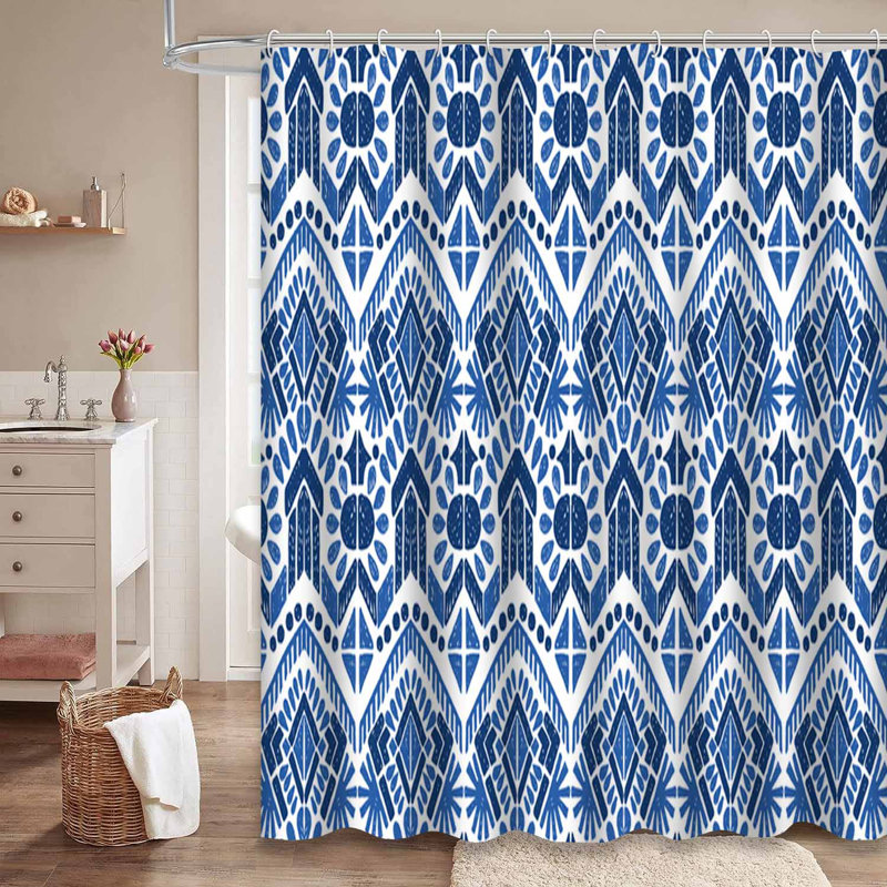Rideau de douche Ikat, L 72 po x l 78 po