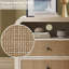 Table de bout en rotin 23,6 po avec rangement Cevat, table de chevet Boho avec station de charge-1401394787