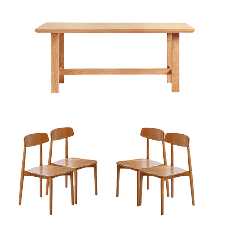 Solid wood dining table sets, 29.52"H x 82.67"L x 35.43"W