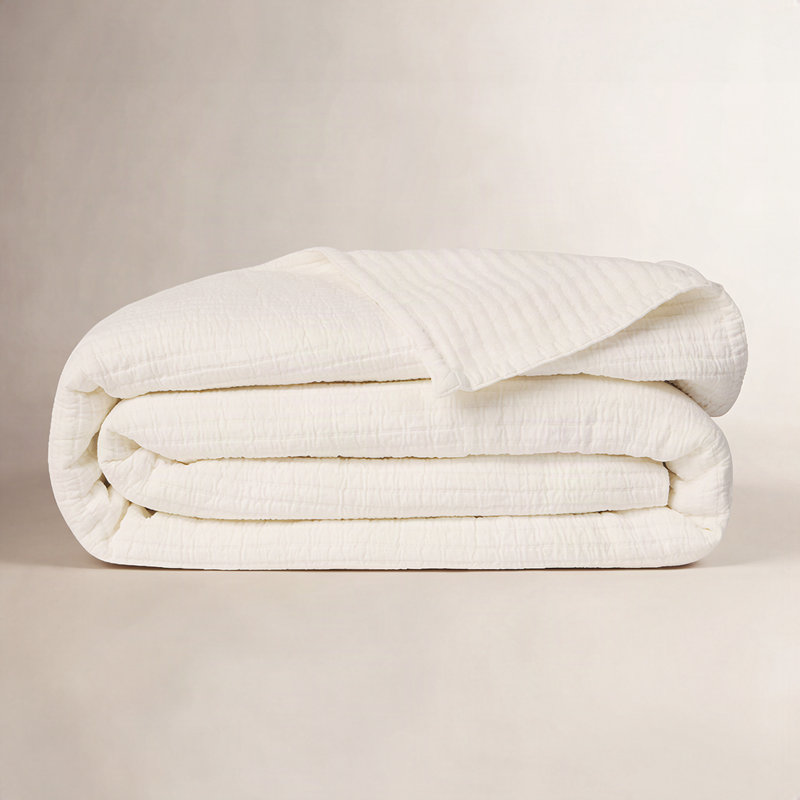 Hudson Cotton Coverlet, King, White