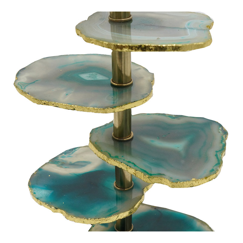 Lampe de table avec base en marbre, Vert