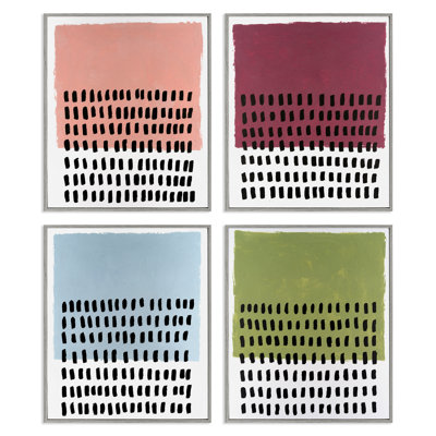  Dots Neutral Abstracts 4 PC, estampe numérique par Michael Willett