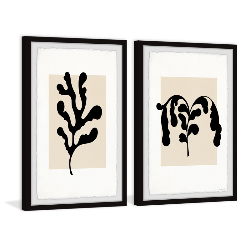 Every Leaf Speaks by Marmont Hill - 2 Piece Single Picture Frame Painting Set, 45cm H x 76cm W x 3.81cm D