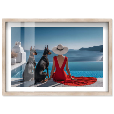 Photographie de mode Aegean Trinity I Shadowbox par Notoriart, cadre blond, 25 x 17