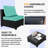 𝗣𝗿𝗲- 𝗮𝘀𝘀𝗲𝗺𝗯𝗹𝗲𝗱 𝗖𝗵𝗮𝗶𝗿𝘀, 2-Person Patio Furniture Set Rattan Modular Conversation Sets Outdoor Seating Sofa Group With Extra Blue Cushion Covers-115141913