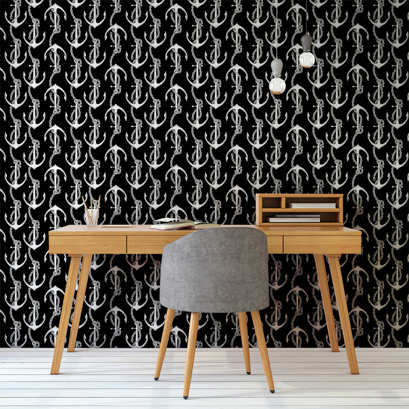 Panneau de papier peint amovible Lemuel Illustration, L 126 po x l 24 po