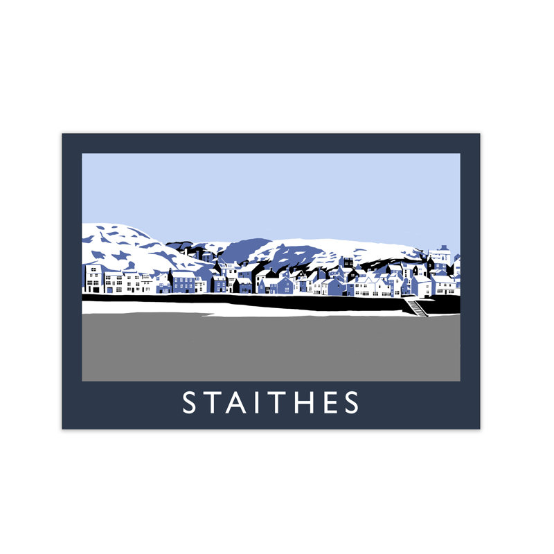 Staithes In Snow 1 Piece Wall Art, 21 cm H x 29.7 cm W x 3 cm D
