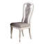 Ensemble de salle à manger 7 pièces de style transitionnel avec plateau en chêne et 6 chaises latérales à coussin blanc