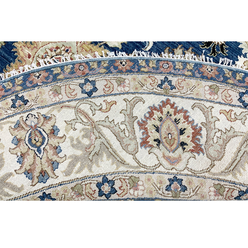 Wool Oriental Area Rug, Round 8'
