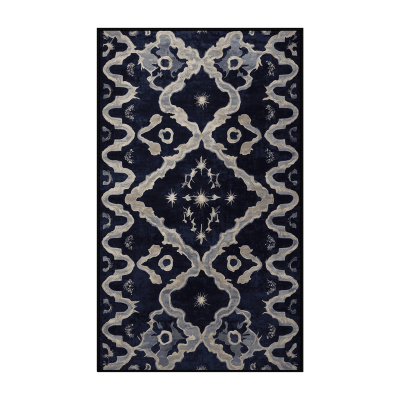 Tapis gris soyeux et moelleux, Rectangle 8 pi x 12 pi