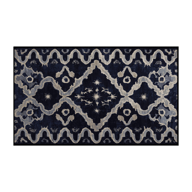 Tapis gris soyeux et moelleux, Rectangle 2 pi x 3 pi