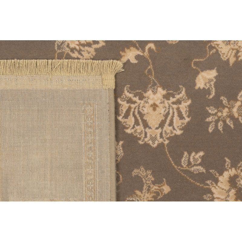Tapis brun en laine brillante Hermione, Rectangle 2 pi 2 po x 4 pi 3 po