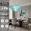 9-Light 32"W Polished Brass Modern Tired Chandelier With Hand-Blown Glass For Dining Room Or Living Room-337654080