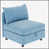 Chenille bleu sélectionné