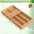 Durable Bamboo Silverware Organizer - Double Layer Design For Utensils Storage