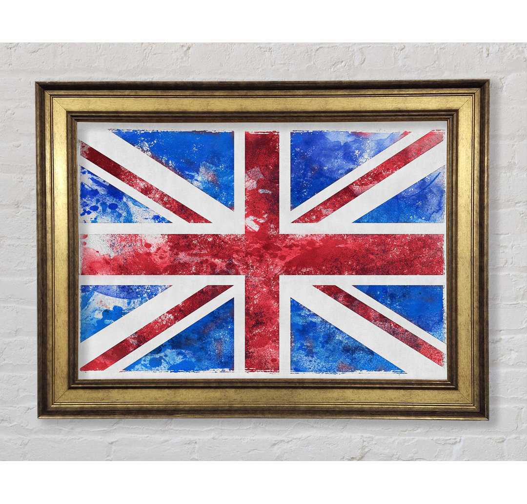 Union Jack Washed Out - Einzelner Bilderrahmen Kunstdrucke