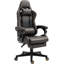 Fauteuil inclinable pivotant en similicuir avec repose-pieds