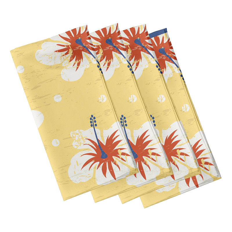Ensemble de serviettes 4 pièces Caire, L 18 po x L 18 po, Jaune