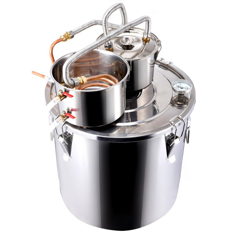 Distillateur pour boissons alcoolisées avec baril et pompe à eau 8W Moonshine, 13,2 gallons