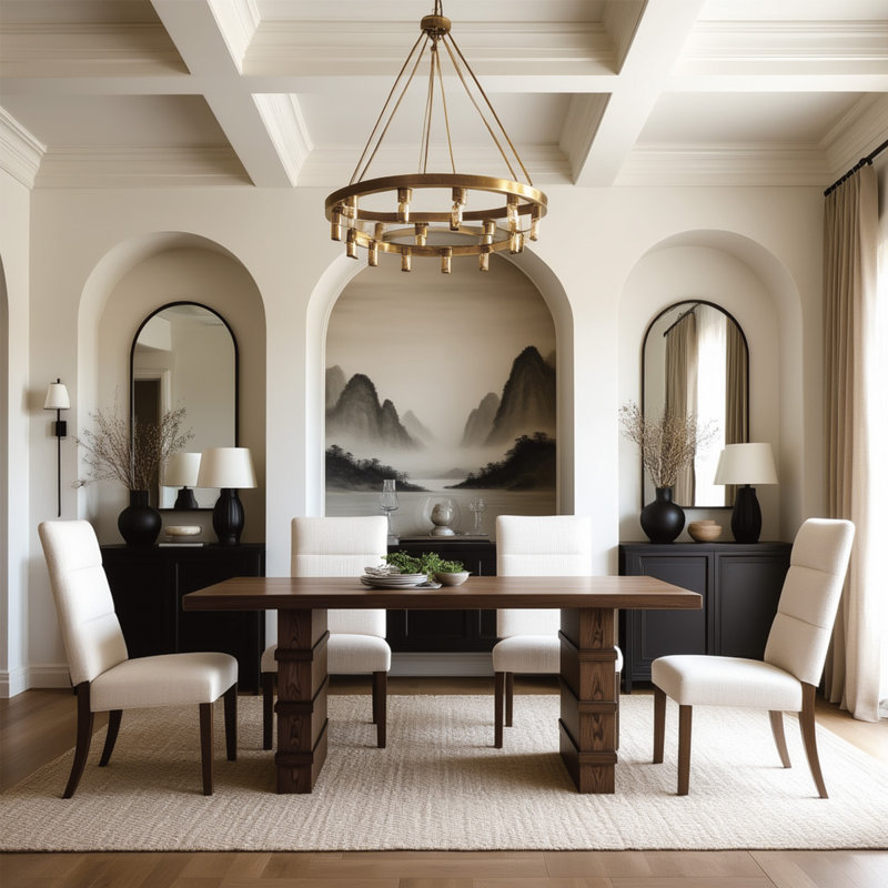 Madison Solid Wood Double Pedestal Dining Table