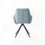 Fauteuil en cuir avec finition noire et fonction pivotante