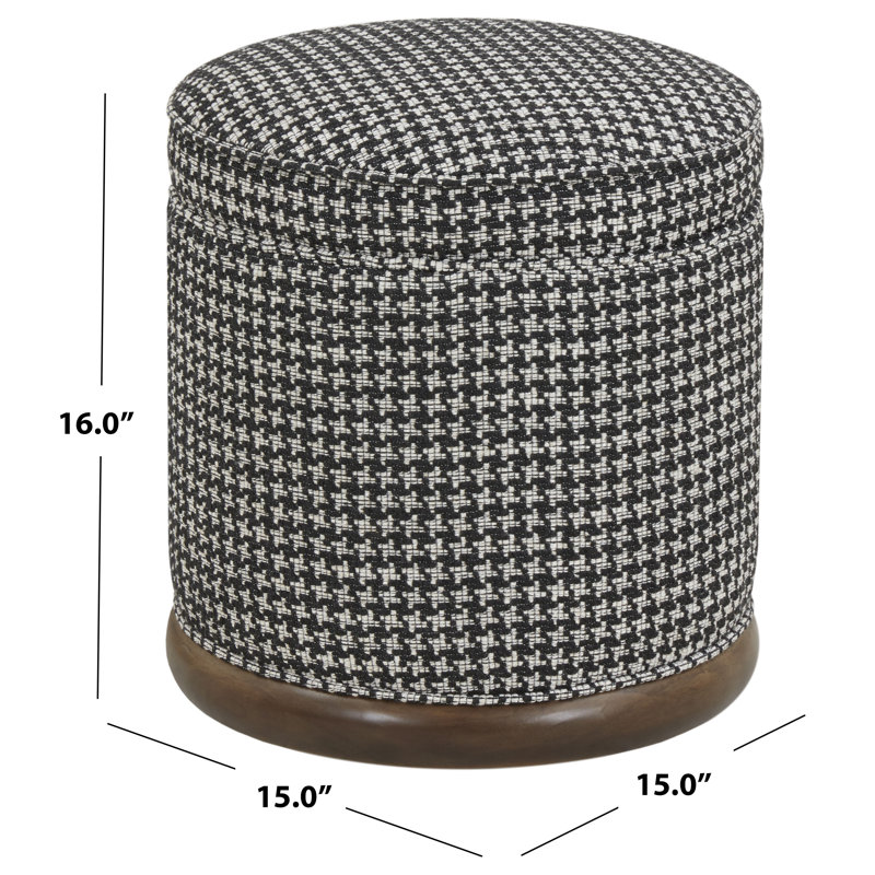 Fiorelli Round Boucle Ottoman, Black
