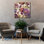  «Blue and Purple Flower Song 2» par Silvia Vassileva, art mural sur toile, 37 po x 37 po