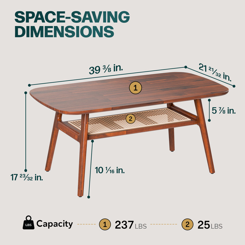 Arnitra Solid Wood Top Coffee Table
