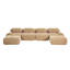 Canapé modulaire en U sans assemblage Tissu en velours côtelé respirant 32D à haute résilience, accoudoirs courbés extra larges, conception ergonomique adaptée aux animaux de compagnie pour les salons-1142629653-1142629648