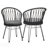 TAVON CHAIR, 2PCS With 2 Cushions, Gray, Durable And Stylish Boho Industrial Dining Chairs For Patio And Indoor Use