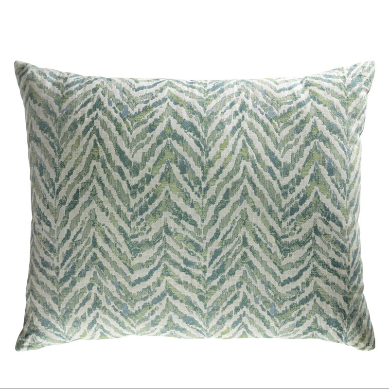 Coussin en coton tissé Volcano Blue Green, Rectangle H 27 po x l 36 po