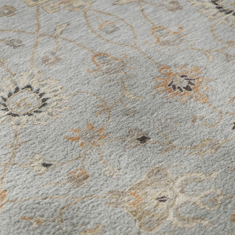 Premium Machine Washable Krause AMF1137 Global Rug, Round 8'