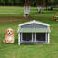 Niche pour chien en bois 47 po x 42 po x 33 po avec cabane en bois pour l'extérieur