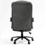 Chaise de bureau à haut dossier avec hauteur réglable, tissu respirant en lin, courbe ergonomique en S, structure stable
