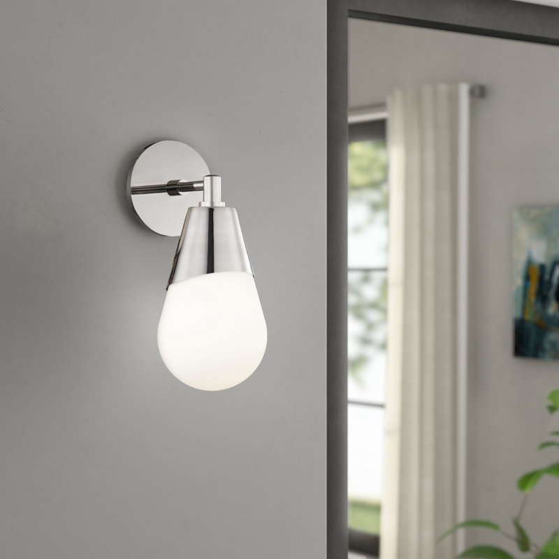 Orwin Armed Sconce, Polished Nickel