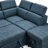 128"Sofa U Shaped Sectional Couch with Ottomans, Reversible Modular Sofa 7 Seater Couch with Storage Seat and Adjustable Headrest-1126872322
