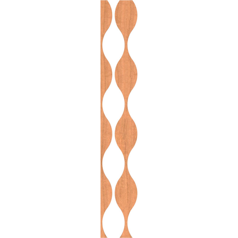 Ensemble de panneaux muraux décoratifs en bois Ozark, 94" H x 9" W x 0.25" D, Cerisier
