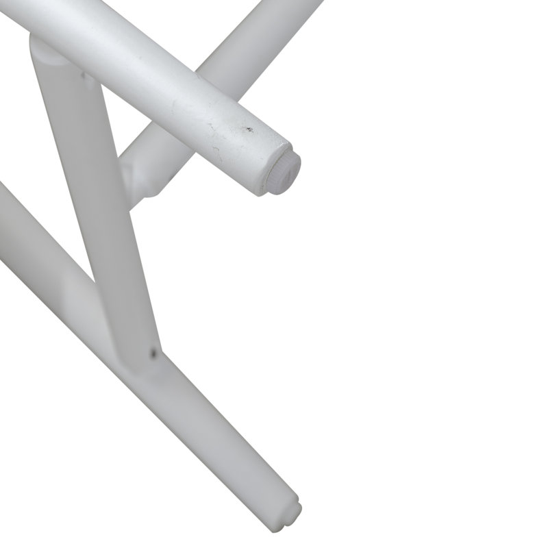 Shell White Rubberwood Spindle Back Bed Bench
