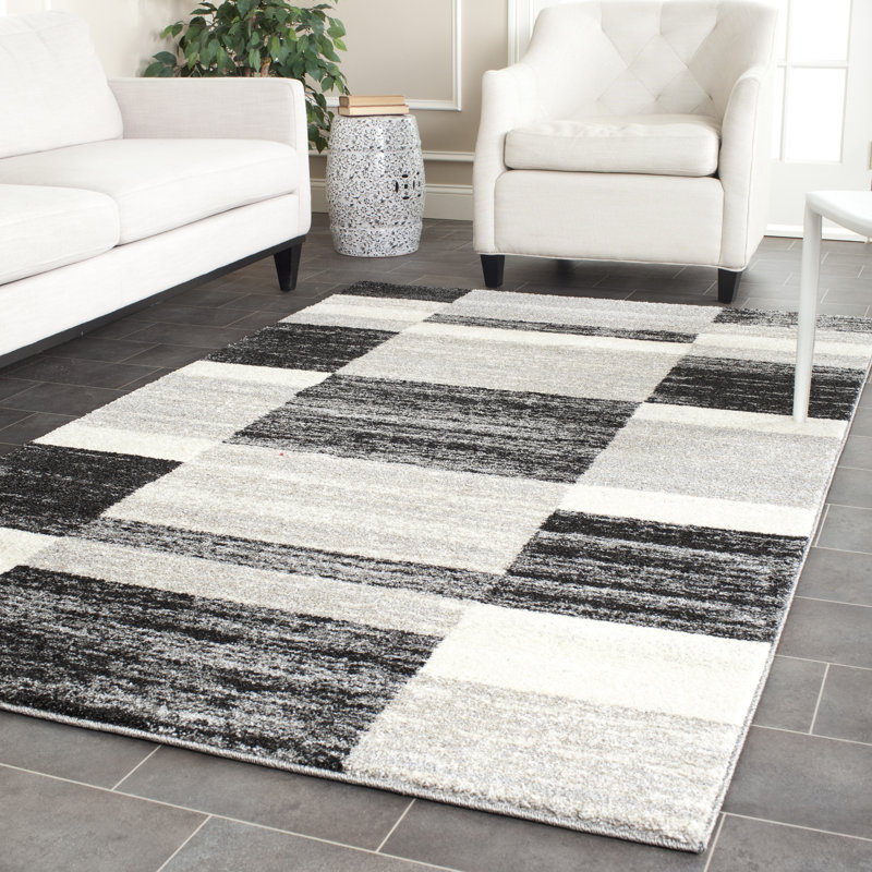 Kazlyn Retro Performance Abstract Rug, Rectangle 8' x 10'