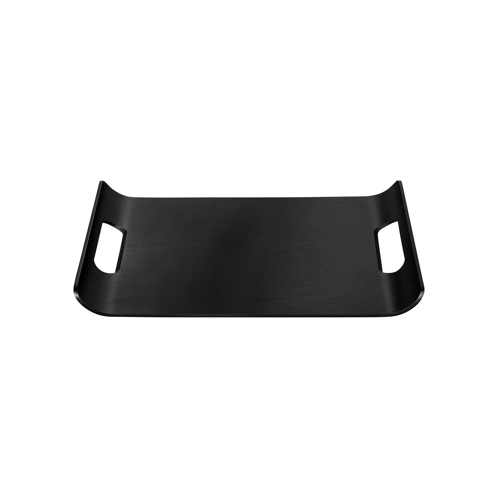 WILO Hardwood Tray with Handles, Small 1.18" H " 14.17" W x 9.84" D, Black
