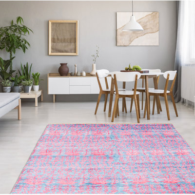 One-of-a-Kind 5'9" X 7'11" New Age Wool Area Rug in Pink