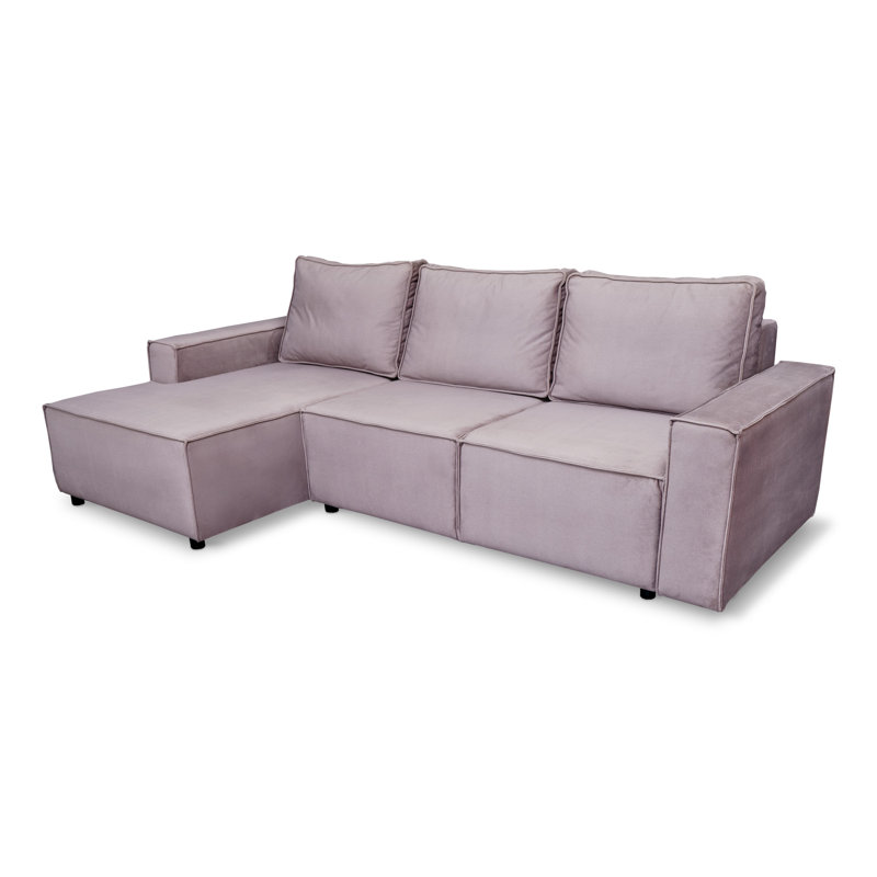 Jody 4 Seater Sofa Bed, Left Hand Facing, Light Pink